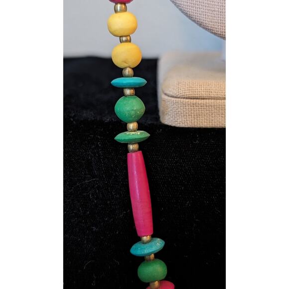 Multi-Color Round & Oblong Beaded 34" Necklace - Picture 3 of 6